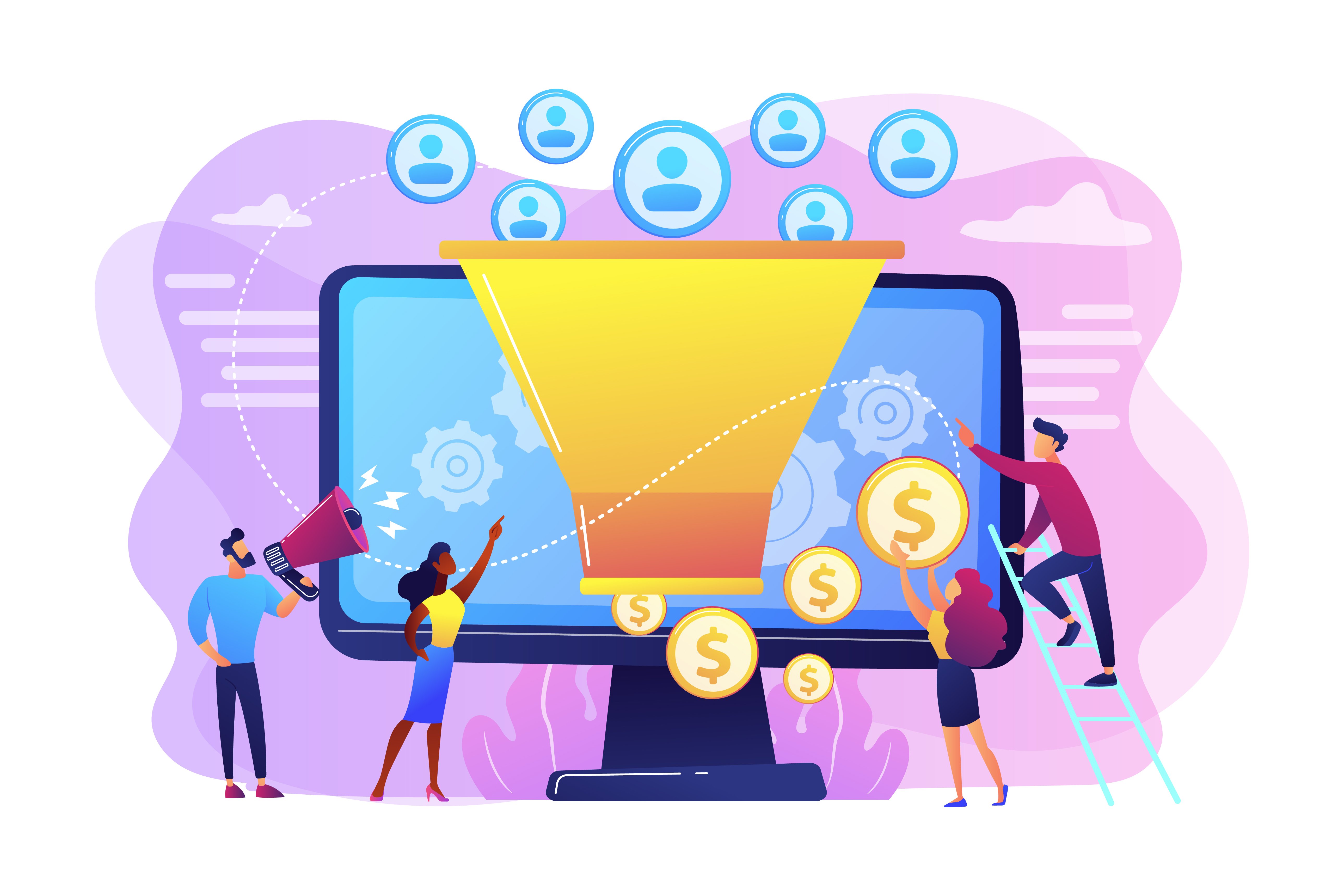 Stages of the sales funnel